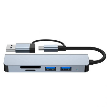 Τύπος C HUB High Speed USB 3.0 HUB Αναγνώστης καρτών Splitter RJ45 PD 87W Multiport με θύρες SD TF για αξεσουάρ υπολογιστών Macbook