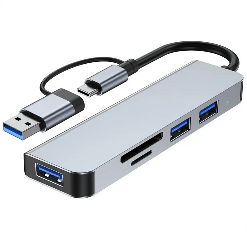 Tip C HUB Brzi USB 3.0 HUB Splitter čitač kartica RJ45 PD 87W Multiport sa SD TF priključcima za Macbook računala Dodaci