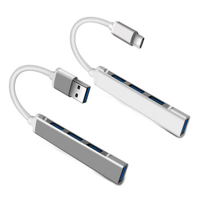 Type C USB C HUB Високоскоростен 4 портов мулти сплитер адаптер OTG за Macbook 15 Air аксесоари