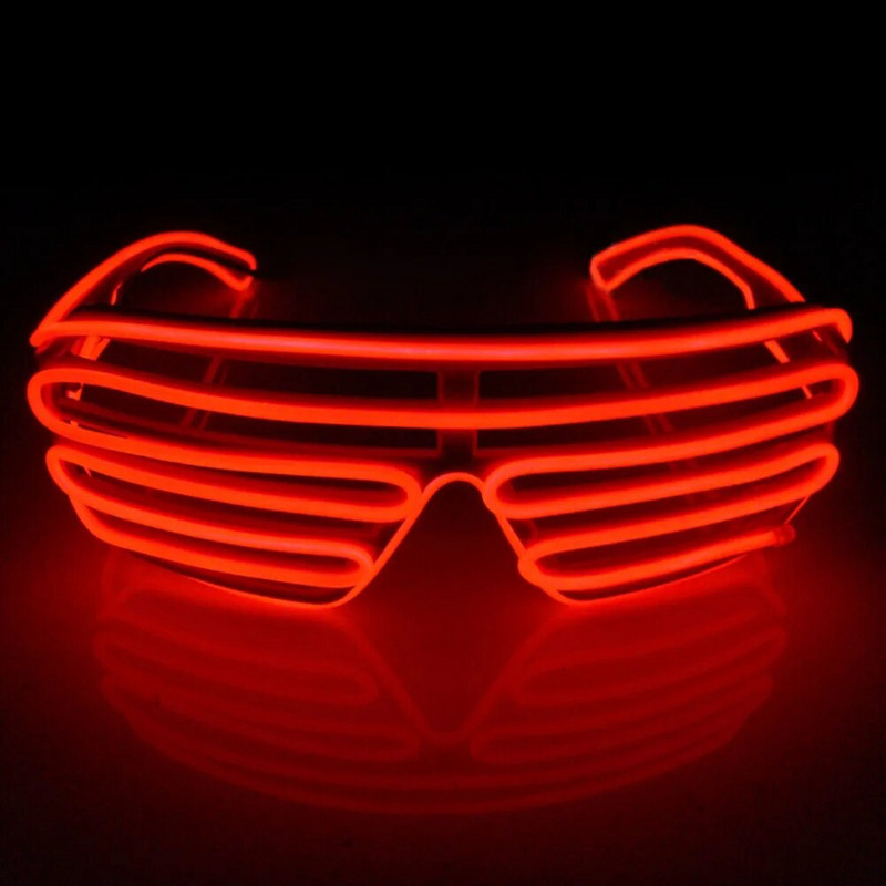 LED šviesos akiniai EL Wire akiniai Neoniniai užraktai Šviečiantys akiniai su baterijos valdikliu Kalėdų vakarėlio blyksintis papuošimas
