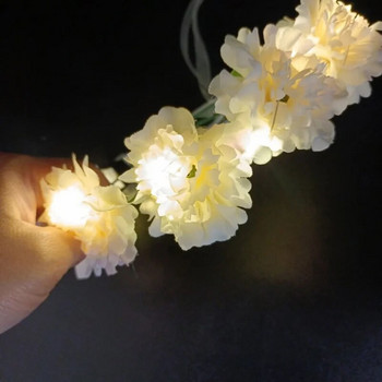 Αξεσουάρ μαλλιών 1 τμχ Ρυθμιζόμενο Κορίτσι Glow Headband με LED Light Flowers Στεφάνη στεφάνι Αξεσουάρ μαλλιών