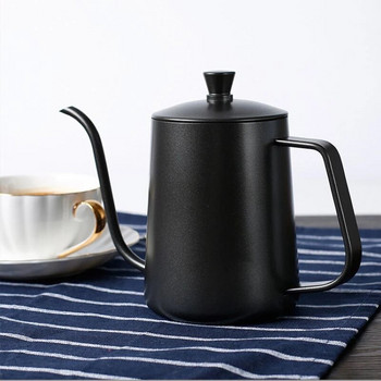 Капков чайник 350 ml 600 ml Pour Over Coffee Tea Can незалепваща хранителна неръждаема стомана Gooseneck Drip чайник Swan Neck Thin Mouth