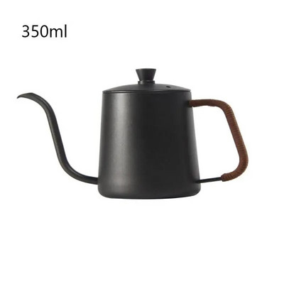 Fierbator de picurare 350 ml 600 ml Se toarnă peste ceainic de cafea, antiaderent, din oțel inoxidabil de calitate alimentară, cu gât de gâscă, fierbător de picurare, gât de lebădă, gură subțire
