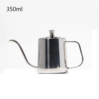 Fierbator de picurare 350 ml 600 ml Se toarnă peste ceainic de cafea, antiaderent, din oțel inoxidabil de calitate alimentară, cu gât de gâscă, fierbător de picurare, gât de lebădă, gură subțire
