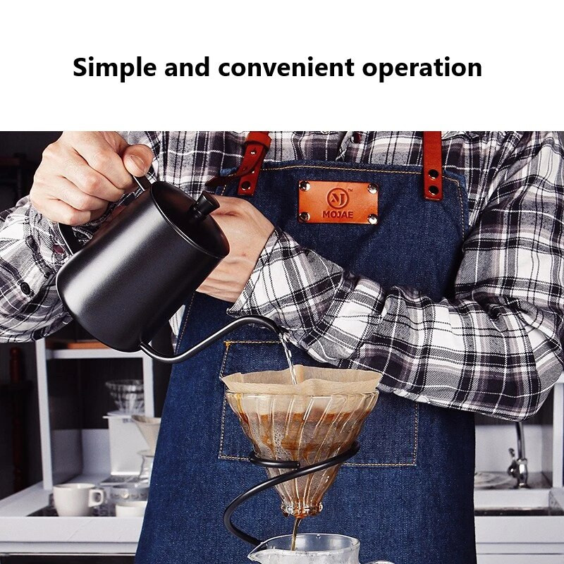 Fierbator de picurare 350 ml 600 ml Se toarnă peste ceainic de cafea, antiaderent, din oțel inoxidabil de calitate alimentară, cu gât de gâscă, fierbător de picurare, gât de lebădă, gură subțire