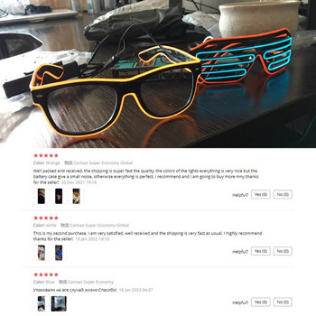 Led очила Неонови светещи слънчеви очила Ярки светлинни консумативи Парти мигащи очила EL Wire Glowing Gafas Luminous Bril Нов подарък