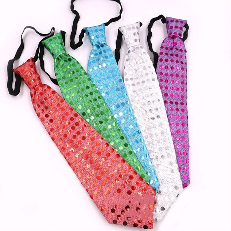 Светеща светеща вратовръзка със светещи пайети Цветна светеща светеща вратовръзка Щастлива светеща парти декорация Детска превръзка