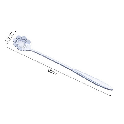 1 db rozsdamentes acél kanál Cherry Rose Gold Ezüst gombóc kávéskanál karácsonyi ajándékok konyhai kiegészítők étkészlet dekoráció