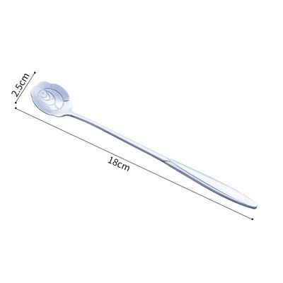 1 db rozsdamentes acél kanál Cherry Rose Gold Ezüst gombóc kávéskanál karácsonyi ajándékok konyhai kiegészítők étkészlet dekoráció