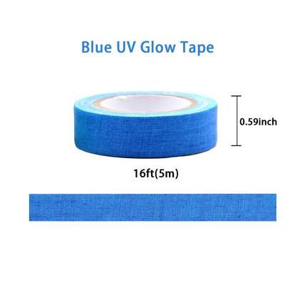 1 vnt UV fluorescencinės juostos lipdukai Blacklight Reaktyvus švytėjimas tamsoje Neoninė audinio juosta Įspėjimas „pasidaryk pats“ namų vakarėlio dekoravimas