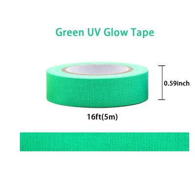 1 vnt UV fluorescencinės juostos lipdukai Blacklight Reaktyvus švytėjimas tamsoje Neoninė audinio juosta Įspėjimas „pasidaryk pats“ namų vakarėlio dekoravimas