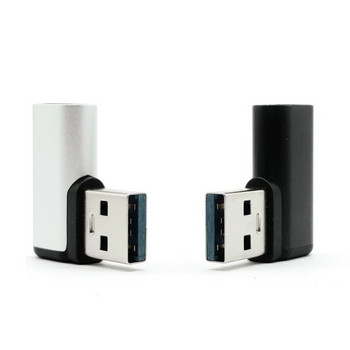 Πλαϊνός αγκώνας 90 μοιρών Προσαρμογέας δεδομένων φόρτισης USB3.1 τύπου c USB-C θηλυκό ζεύγος 3.0 αρσενικό επάνω, κάτω, αριστερά, δεξιά, κινητό τηλέφωνο Προσαρμογή PD