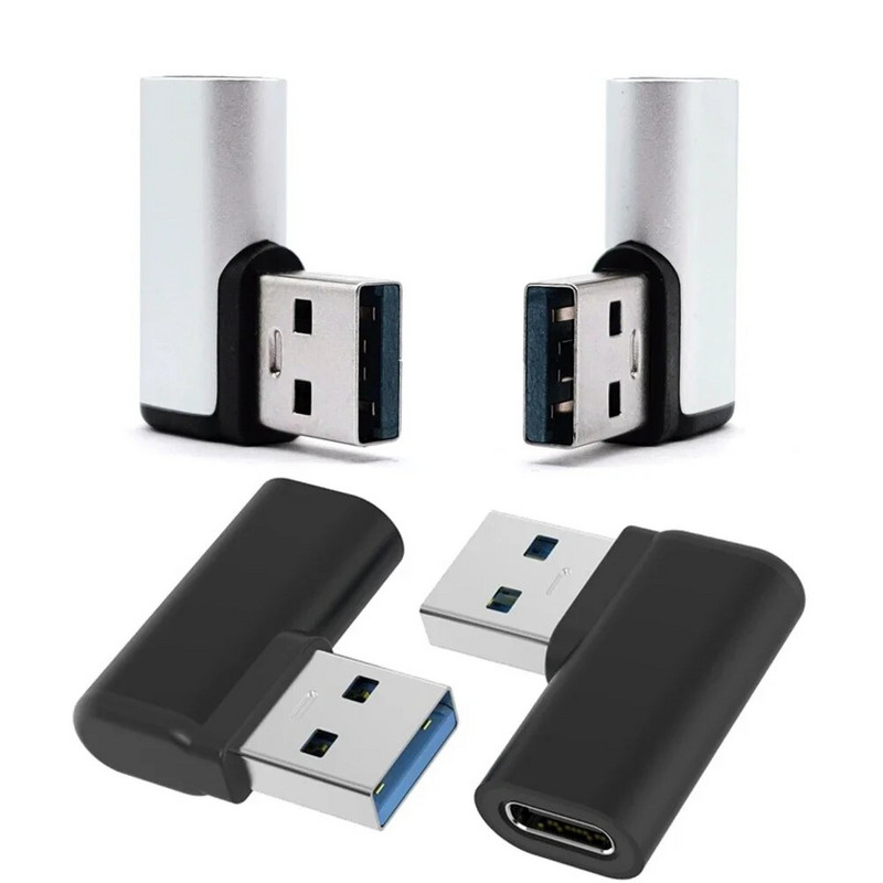 Странично коляно на 90 градуса USB3.1 адаптер за данни за зареждане type-c USB-C женски чифт 3.0 мъжки нагоре, надолу, наляво, надясно мобилен телефон PD адапт