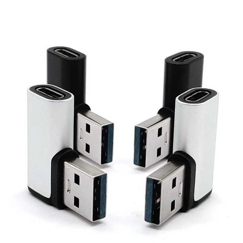 Странично коляно на 90 градуса USB3.1 адаптер за данни за зареждане type-c USB-C женски чифт 3.0 мъжки нагоре, надолу, наляво, надясно мобилен телефон PD адапт
