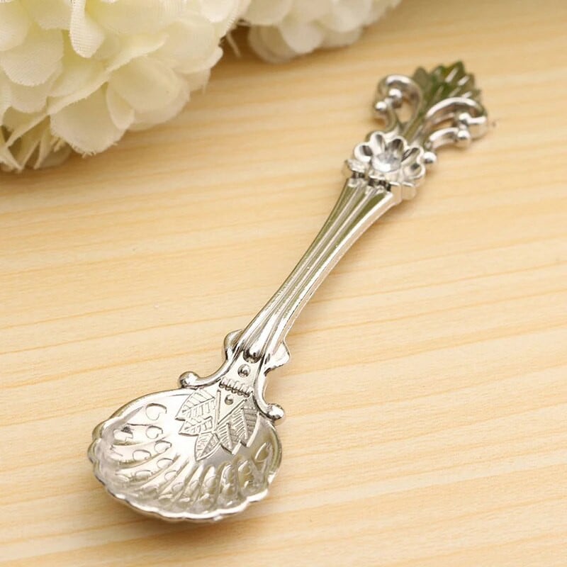 Iris Retro kavos šaukštas Ledai Desertas Šaukštas Arabiško stiliaus Cinko lydinio Kavos Arbata Maišymo Šaukštas Virtuvės Įtaisai Stalo reikmenys Šaukštas