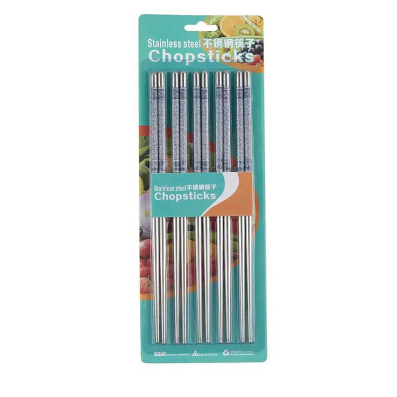 Kućni set štapića od nehrđajućeg čelika Štapići za višekratnu upotrebu za odrasle Neklizajući štapići Posuđe Kuhinjski alati