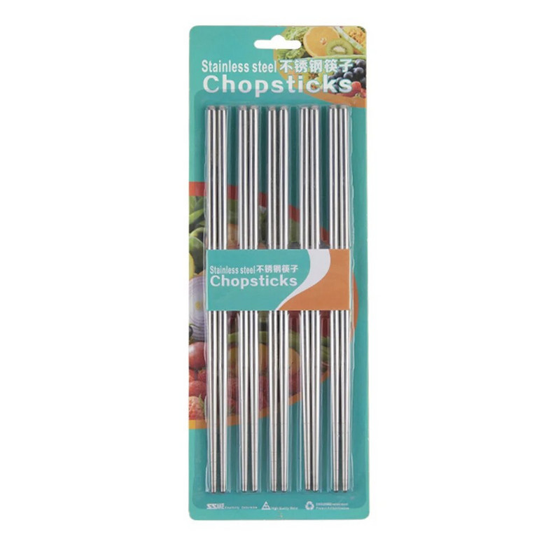 Kućni set štapića od nehrđajućeg čelika Štapići za višekratnu upotrebu za odrasle Neklizajući štapići Posuđe Kuhinjski alati