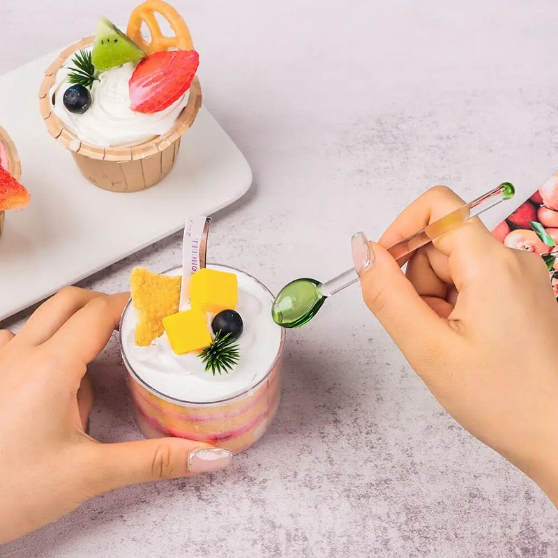 Kućno kuhinjsko posuđe Žlice za miješanje Žličice za kavu Žličice za čaj Staklena duga ručka