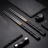 Stilingas nerūdijančio plieno neslystantis viešbutis restoranas Pagrindinis lazdelės stalo įrankiai Dovana палочки для еды японские