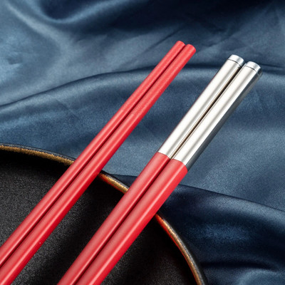 Stilingas nerūdijančio plieno neslystantis viešbutis restoranas Pagrindinis lazdelės stalo įrankiai Dovana палочки для еды японские