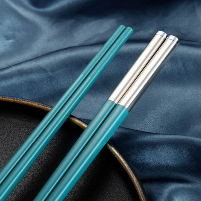 Stilingas nerūdijančio plieno neslystantis viešbutis restoranas Pagrindinis lazdelės stalo įrankiai Dovana палочки для еды японские