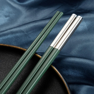 Stilingas nerūdijančio plieno neslystantis viešbutis restoranas Pagrindinis lazdelės stalo įrankiai Dovana палочки для еды японские