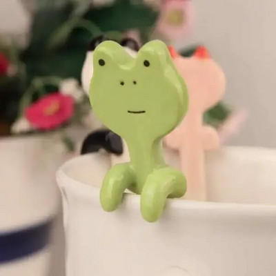 1 vnt. virtuvės įrankio naujovė Dovanų keraminis animacinis filmas Mielas katės gyvūno šaukštas Kabantis desertinis šaukštas Unikalūs ledų stalo įrankiai Nauji