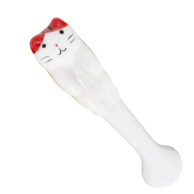 1 vnt. virtuvės įrankio naujovė Dovanų keraminis animacinis filmas Mielas katės gyvūno šaukštas Kabantis desertinis šaukštas Unikalūs ledų stalo įrankiai Nauji