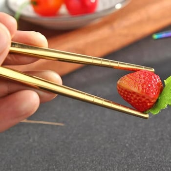 1 ζεύγος chopsticks από ανοξείδωτο ατσάλι Φορητά αντιολισθητικά μπαστουνάκια φαγητού Επιτραπέζια σκεύη 23cm Κινέζικα Chopsticks Επιτραπέζια σκεύη Εργαλεία κουζίνας