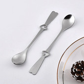 Širdies formos kavos šaukštas Arbūzas Desertas Cukraus Maišymas Šaukštai Šaukšteliai Indai Nerūdijančio plieno šakutės Virtuvės priedai