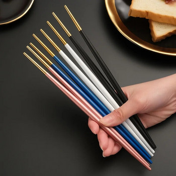 1 ζεύγος chopsticks από ανοξείδωτο χάλυβα Ιαπωνικά επιτραπέζια σκεύη Sushi Fast Food Noodle Chopsticks Οικιακά σκεύη δείπνου Κουζινικά σκεύη