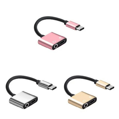 Adapter za punjenje slušalica 2 u 1 tip-C do 3,5 mm utičnice glava Aux audio USB C kabel