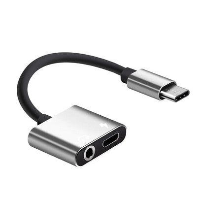 Adapter za punjenje slušalica 2 u 1 tip-C do 3,5 mm utičnice glava Aux audio USB C kabel