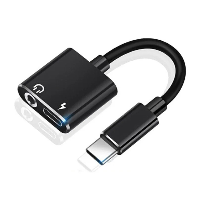 Adapter za punjenje slušalica 2 u 1 tip-C do 3,5 mm utičnice glava Aux audio USB C kabel