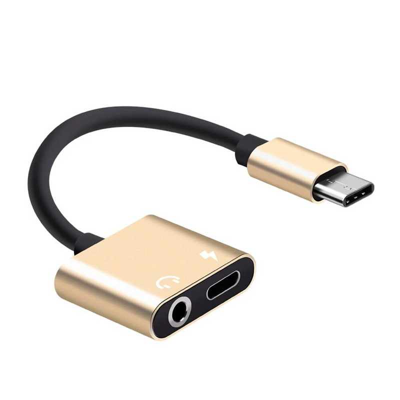Adapter za punjenje slušalica 2 u 1 tip-C do 3,5 mm utičnice glava Aux audio USB C kabel
