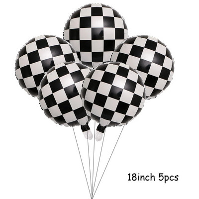 Crno-bijeli trkaći automobil Tematski pribor za zabave Jednokratni set posuđa Papirnati tanjuri Šalice Dječaci Rođendanski ukrasi za bebe