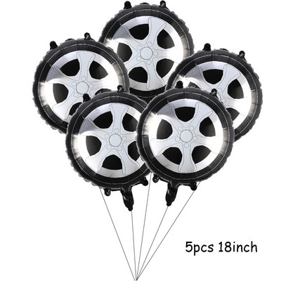 Crno-bijeli trkaći automobil Tematski pribor za zabave Jednokratni set posuđa Papirnati tanjuri Šalice Dječaci Rođendanski ukrasi za bebe