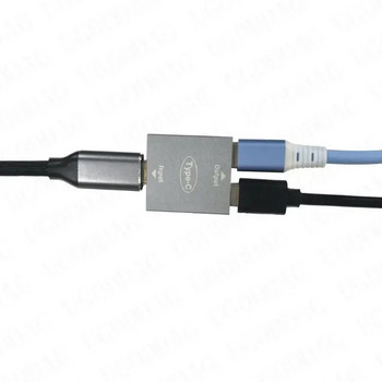 USB C женски към двоен женски сплитер хъб Преобразувател Адаптер Тип C Съединител Удължител Удължителен конектор за USB C устройство