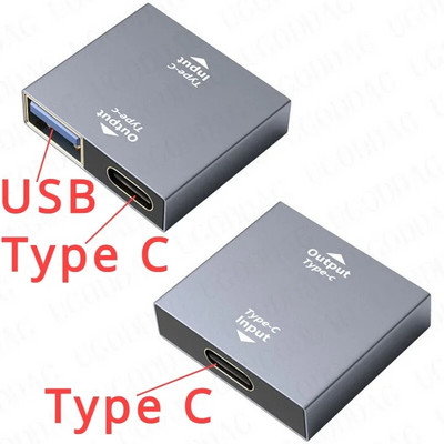 USB C ženski na dvostruki ženski razdjelnik, pretvarač, adapter tipa C spojnice, produžni produžni konektor za USB C uređaj