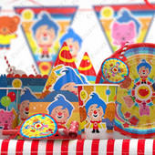 Plim Plim Birthday Party Decoration Clown Baby Shower Cosplay Party Supplies Happy Birthday Gift Cake Topper Clown Baby Balloons