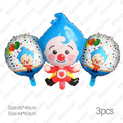 Plim Plim Birthday Party Decoration Clown Baby Shower Cosplay Party Supplies Happy Birthday Gift Cake Topper Clown Baby Balloons