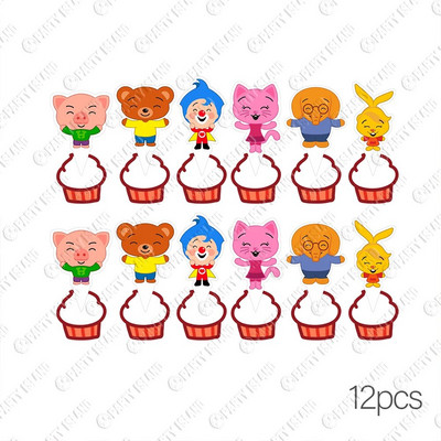 Plim Plim Birthday Party Decoration Clown Baby Shower Cosplay Party Supplies Happy Birthday Gift Cake Topper Clown Baby Balloons