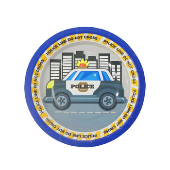 Μικρός αστυνομικός προμήθειες για πάρτι αυτοκινήτου αστυνομικός Διακοσμήσεις για πάρτι γενεθλίων αυτοκινήτου Μπαλόνι χαρτί Ψάθινο Δίσκος για παιδικό πάρτι