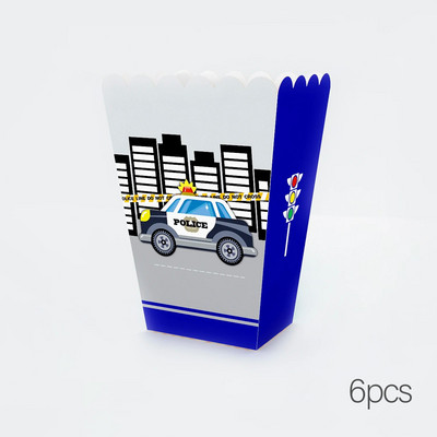 Kis zsaru autós parti kellékek Rendőrfiú születésnapi parti díszek autós lufi papír szalmapapír tálca gyermekbuli ajándék