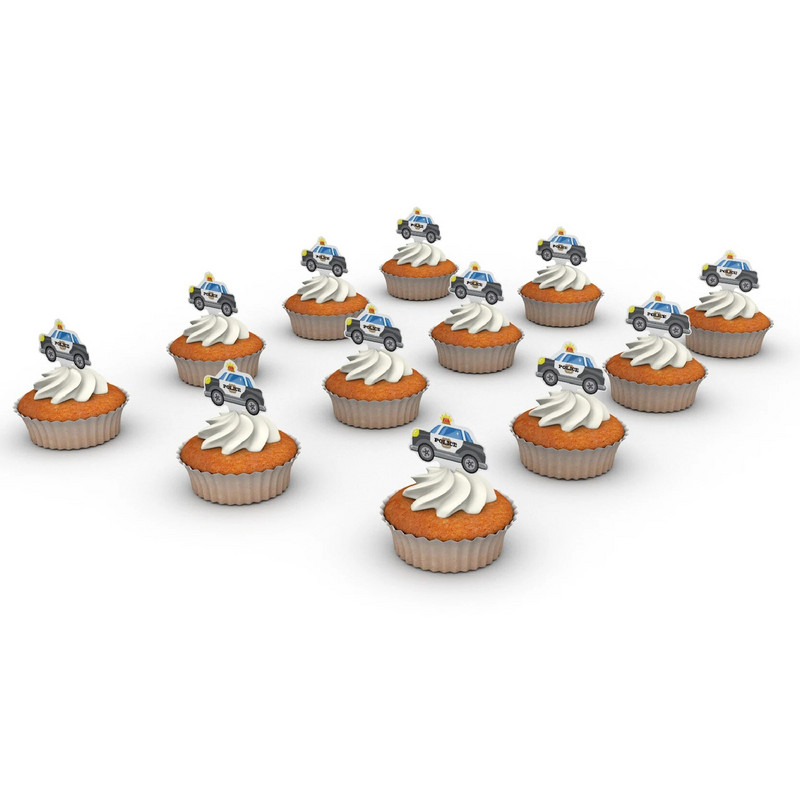 Kis zsaru autós parti kellékek Rendőrfiú születésnapi parti díszek autós lufi papír szalmapapír tálca gyermekbuli ajándék