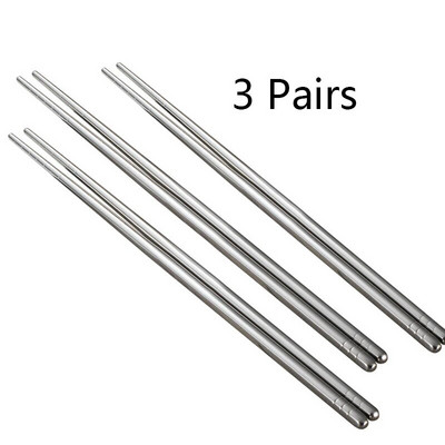 2–5 poros kiniškų metalinių lazdelių, skirtų buitiniams aukštai temperatūrai, sterilizuojamiems neslidiems nerūdijančio plieno valgomųjų lazdelių virtuvės priedai