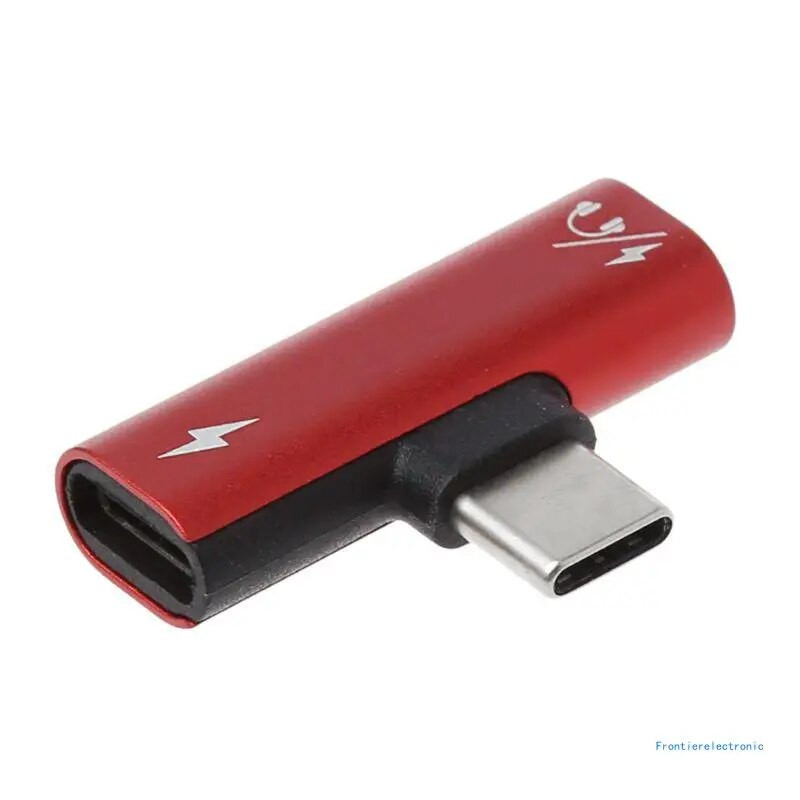 Aluminijska legura Type-C muški na dvostruki ženski AUX adapter za punjenje DropShipping