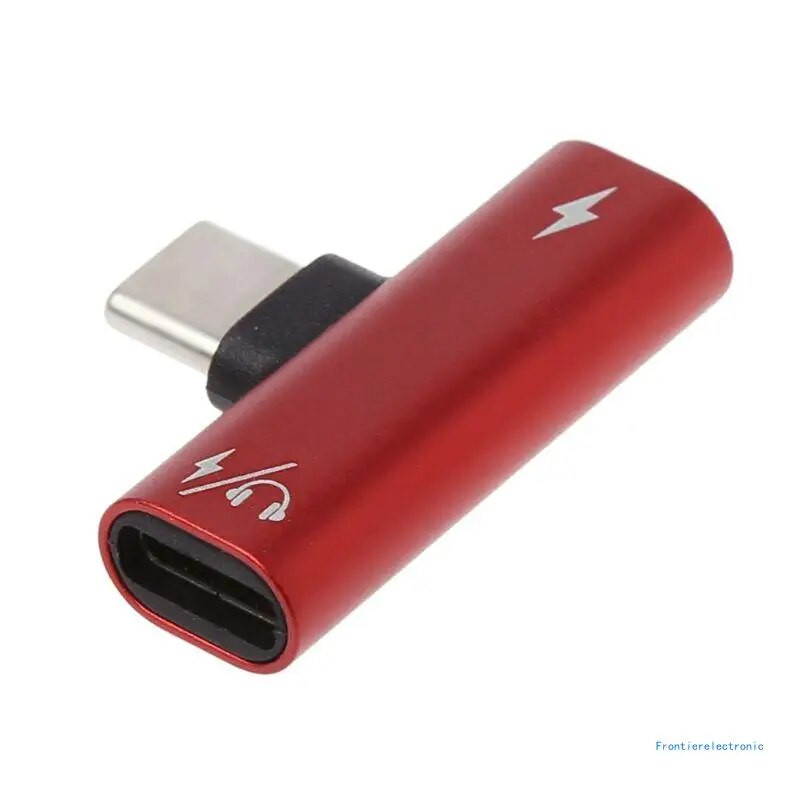 Aluminijska legura Type-C muški na dvostruki ženski AUX adapter za punjenje DropShipping