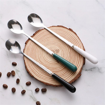 1 τεμ. από ανοξείδωτο ατσάλι Κουτάλι καφέ με μακριά λαβή Κουτάλι ανάμειξης επιδόρπιο παγωτό Μίνι κουτάλια κουταλάκι του γλυκού Επιτραπέζια σκεύη Εργαλεία κουζίνας
