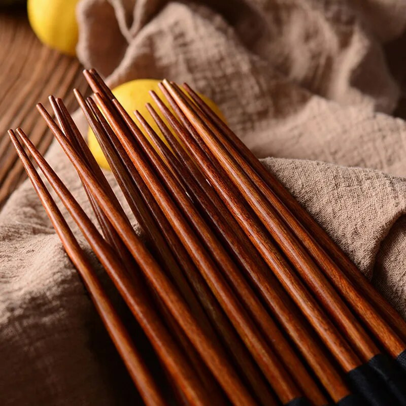 Japán fából készült pálcika környezetbarát natúr fa újrafelhasználható kínai koreai sushi pálcika készlet 22cm 2/5 pár